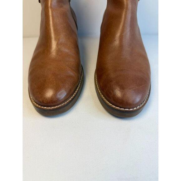 Cole Haan Hampshire Booties Women's Size 6.5B British Tan Leather Buckle Shoes - Picture 5 of 14